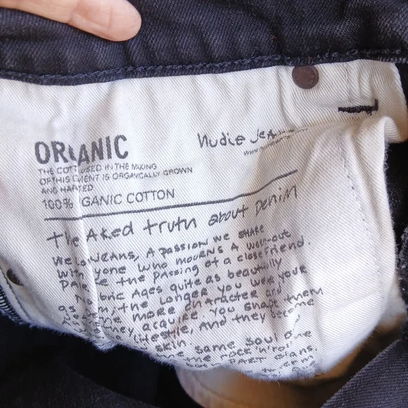 Nudie Organic Cotton Jeans Grim Tim Button Fly